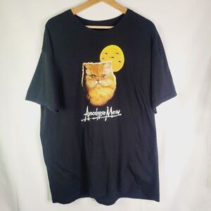 Apocalypse Meow Cotton Black Cat T-Shirt
